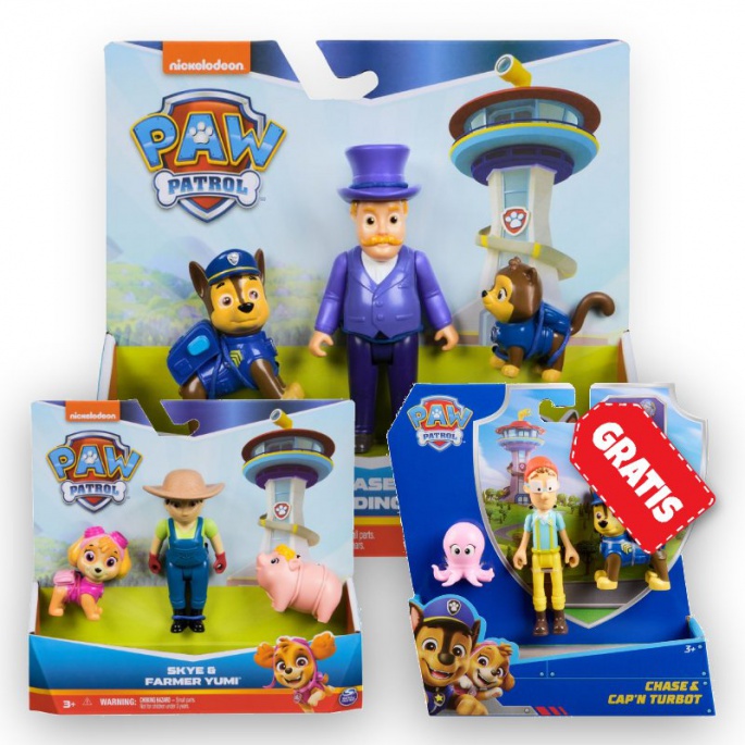 ΠΡΟΣΦΟΡΑ: Paw Patrol Humdinger και Chase + Yumi και Skye + Chase και καπετάνιος Turbot ΔΩΡΕΑΝ