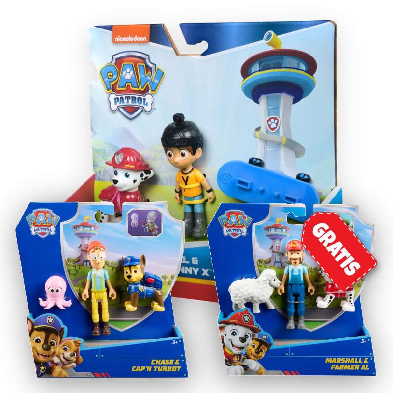 ΠΡΟΣΦΟΡΑ: Paw Patrol Danny X και Marshall + Chase και Turbot + Marshal και ο αγρότης Al ΔΩΡΕΑΝ