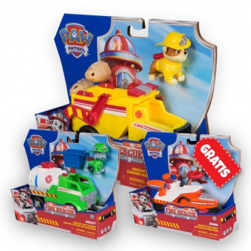 PROMO: Paw Patrol Fire Rescue vehicles Rubble + Rocky + Zuma FREE