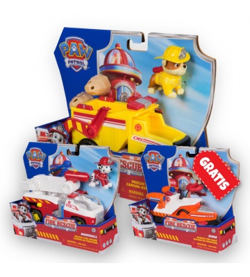 PROMO: Paw Patrol Fire Rescue vehicles Rubble + Marshall + Zuma FREE
