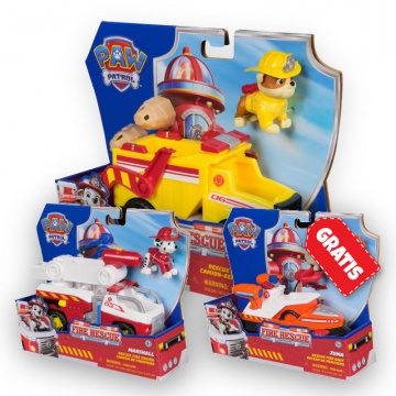 PROMO: Paw Patrol Fire Rescue vehicles Rubble + Marshall + Zuma FREE