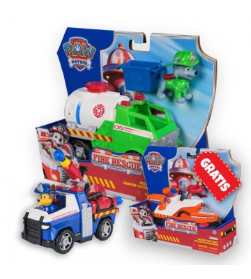 PROMO: Paw Patrol Fire Rescue οχήματα Rocky + Chase + Zuma ΔΩΡΕΑΝ