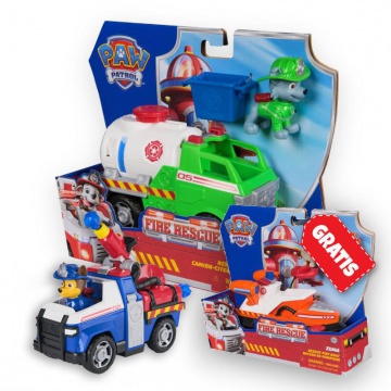 PROMO: Paw Patrol Fire Rescue οχήματα Rocky + Chase + Zuma ΔΩΡΕΑΝ
