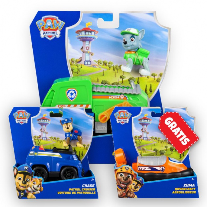 ΠΡΟΣΦΟΡΑ: Paw Patrol βασικά οχήματα Rocky + Chase + Zuma ΔΩΡΕΑΝ