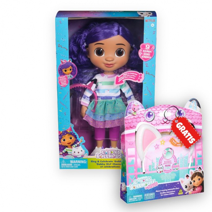 Σετ προσφοράς: Gabby’s Dollhouse - διαδραστική κούκλα με ηχητικά εφέ αυτιών