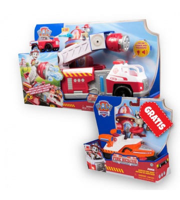 Σετ Ευκαιρίας: Paw Patrol Fire Rescue μεγάλο διαδραστικό πυροσβεστικό όχημα + όχημα Zuma