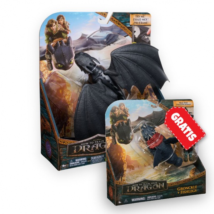 Σετ Προσφοράς: Πώς να Εκπαιδεύσετε το Δράκο σας φαφούτης που βγάζει ήχους + Gronckle και Λέπιας