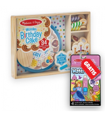 ΠΡΟΣΦΟΡΑ: Σετ τούρτας γενεθλίων Melissa & Doug + ΔΩΡΟ Water WOW μαγεία με νερό παραμύθια