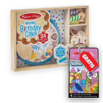 ΠΡΟΣΦΟΡΑ: Σετ τούρτας γενεθλίων Melissa & Doug + ΔΩΡΟ Water WOW μαγεία με νερό παραμύθια