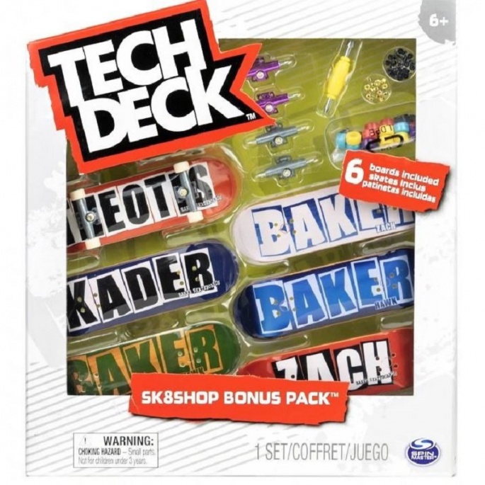 Tech Deck skateshop 6τεμ με αξεσουάρ Baker