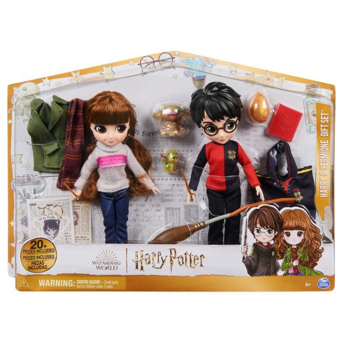 Διπλή συσκευασία φιγούρας Harry Potter, Harry & Hermione 20 εκατοστά