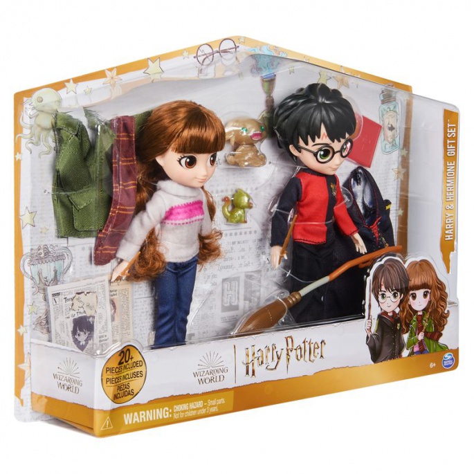 Διπλή συσκευασία φιγούρας Harry Potter, Harry & Hermione 20 εκατοστά