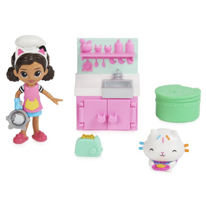 Gabby's Dollhouse μαγικό σπίτι μαγειρικό σετ για γάτες