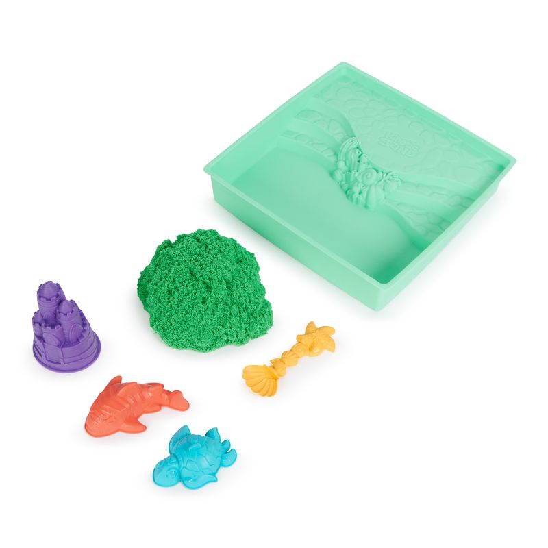 Kinetic Sand κουτί με ρευστή άμμο και πράσινη βάση