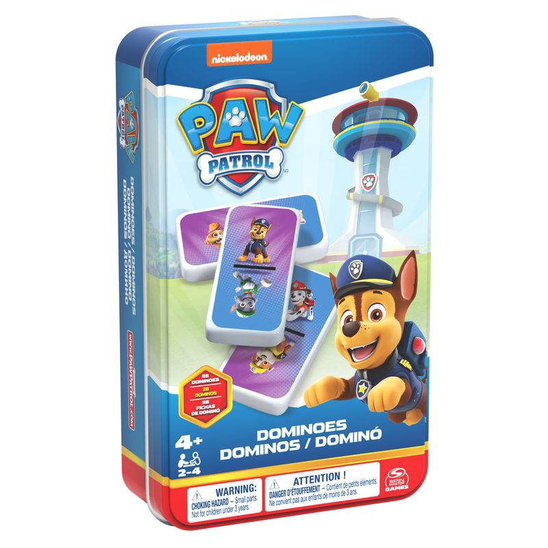 Spin Master Games Παιχνίδι Ντόμινο Paw Patrol σε Μεταλλικό Κουτί