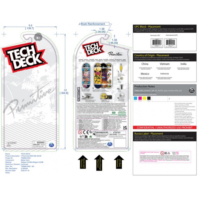 Tech Deck fingerboard τετραπακέτο Blind
