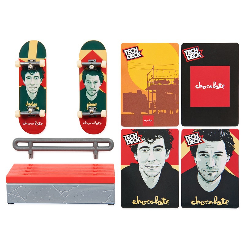 Tech Deck fingerboard διπλή συσκευασία με εμπόδιο VS Series Chocolate
