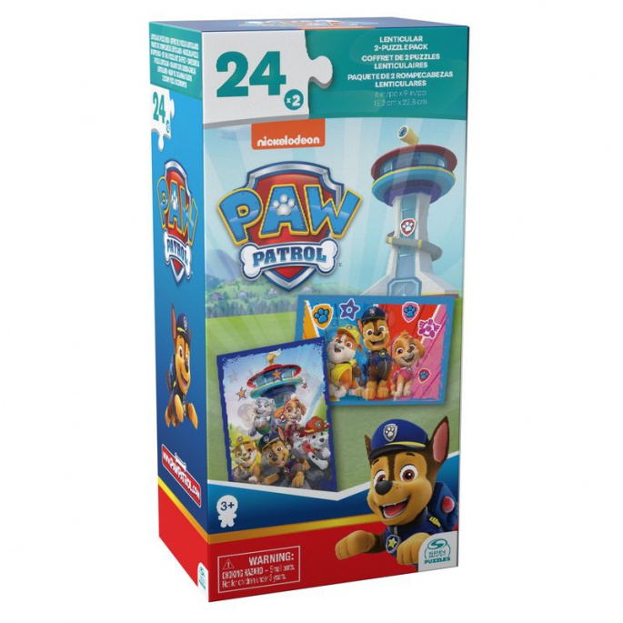 Spin Master Games Πατρούλα Paw Lentikular Puzzle 2x24 κομμάτια