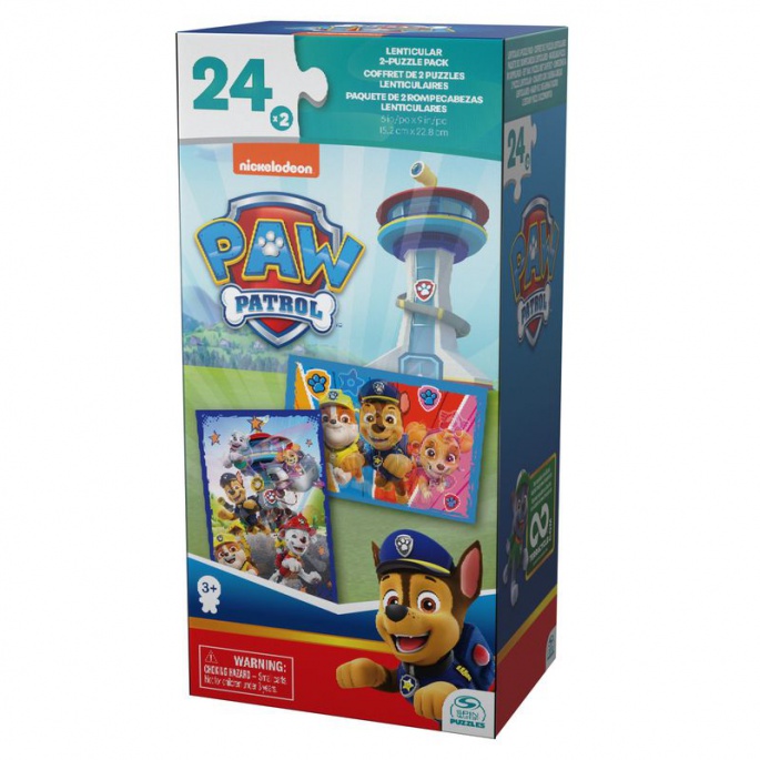 Spin Master Games Πατρούλα Paw Lentikular Puzzle 2x24 κομμάτια