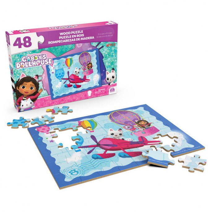 Spin Master Games Gabby's Dollhouse, παζλ από ξύλο 48 τεμαχίων