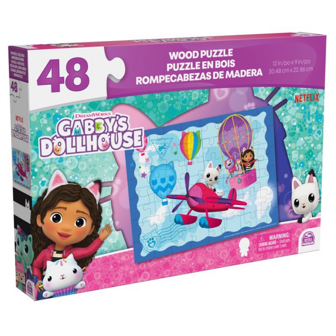 Spin Master Games Gabby's Dollhouse, παζλ από ξύλο 48 τεμαχίων