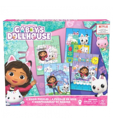 Spin Master Games Γκάμπι και το μαγικό της σπίτι ξύλινα παζλ 4 εικόνες