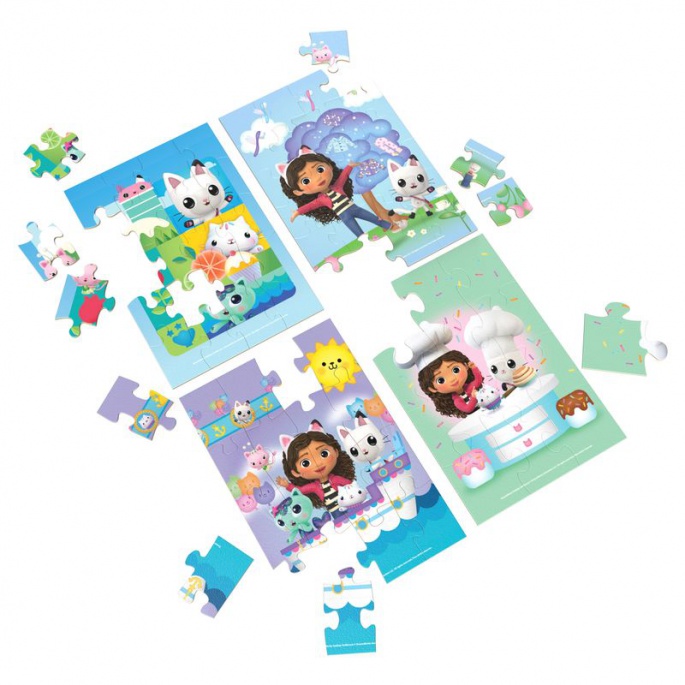 Spin Master Games Γκάμπι και το μαγικό της σπίτι ξύλινα παζλ 4 εικόνες