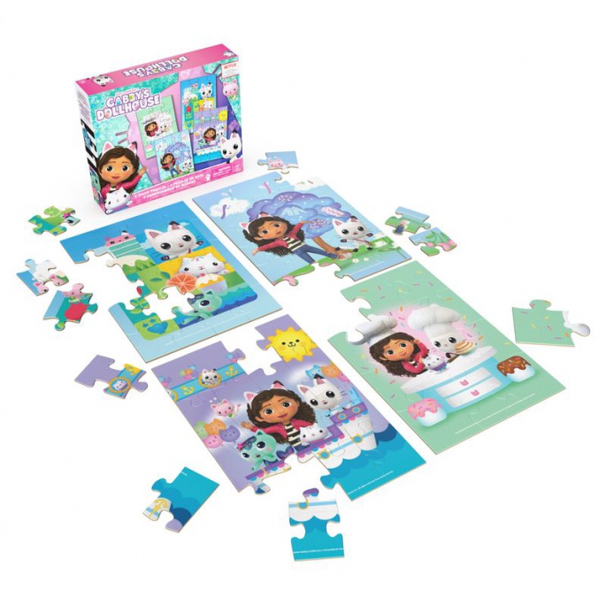 Spin Master Games Γκάμπι και το μαγικό της σπίτι ξύλινα παζλ 4 εικόνες