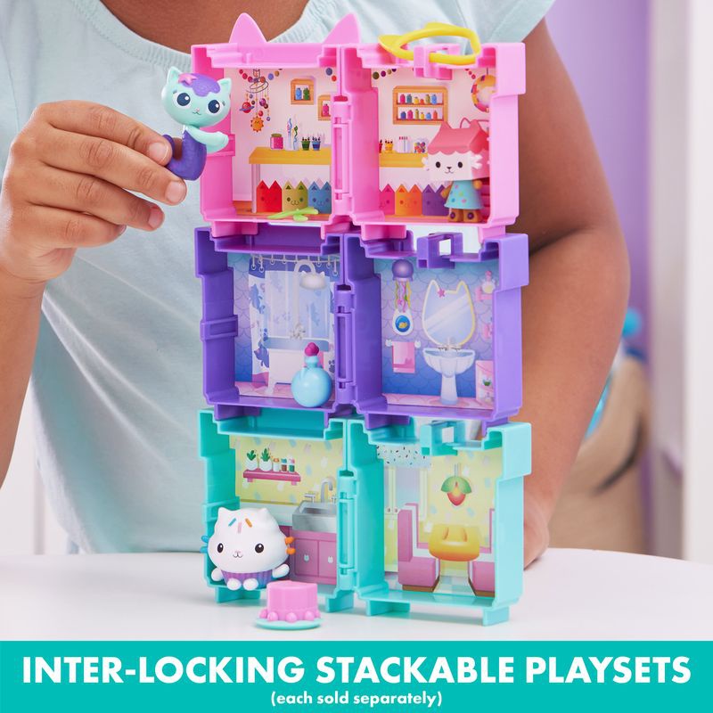 Gabby's Dollhouse, σετ αναδιπλούμενου κρεβατιού Baby box