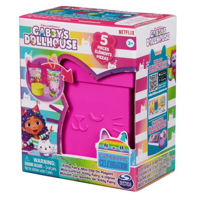 Gabby's Dollhouse, σετ από διπλωμένα μενταγιόν Kitty Fairy