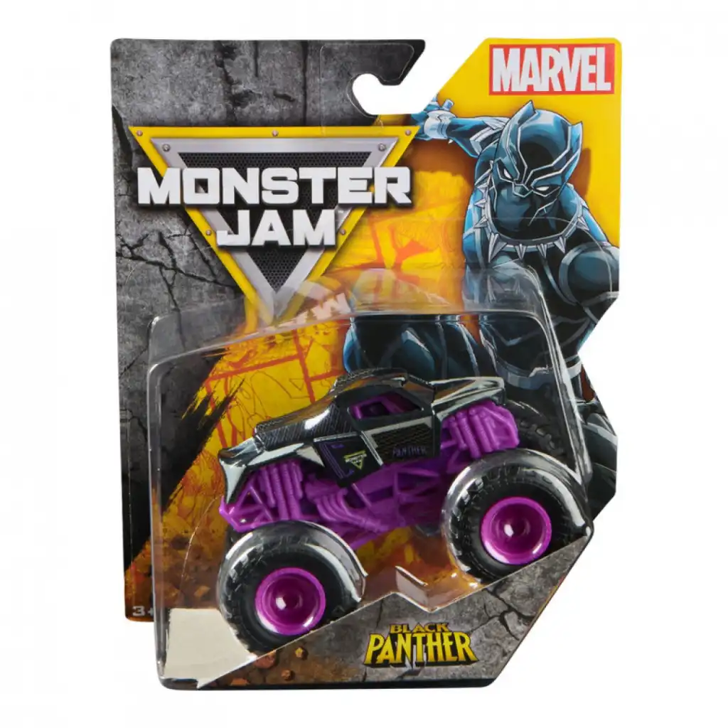 Ζήστε ηρωικά κόλπα με το monster truck Black Panther.