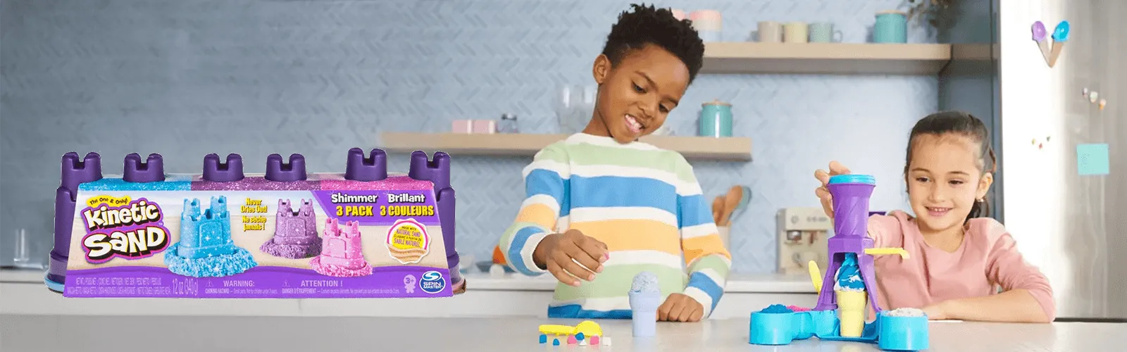 Ζήστε τη μυρωδάτη δημιουργία με το αυθεντικό κινητικό άμμο.