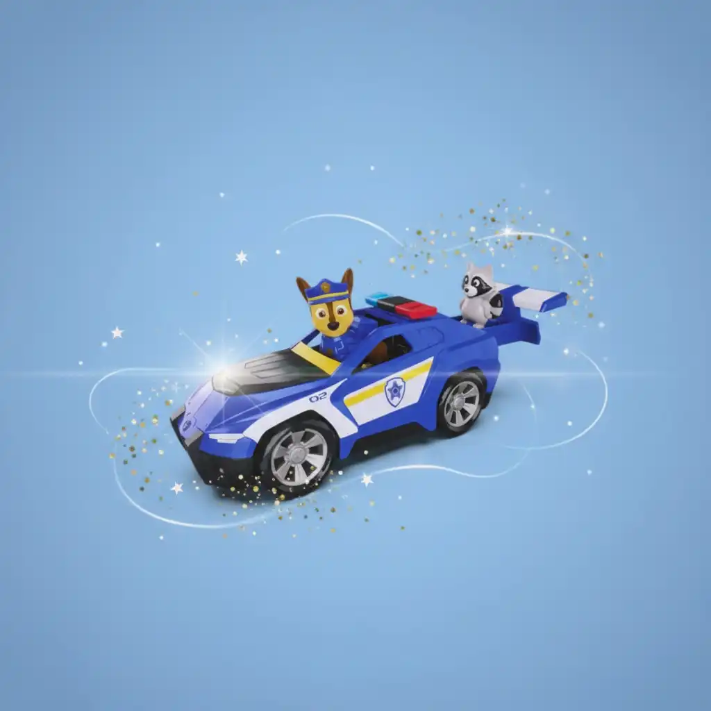 Προσεκτικά κατασκευασμένο όχημα Τσέις με λειτουργικές λεπτομέρειες για το παιχνίδι.