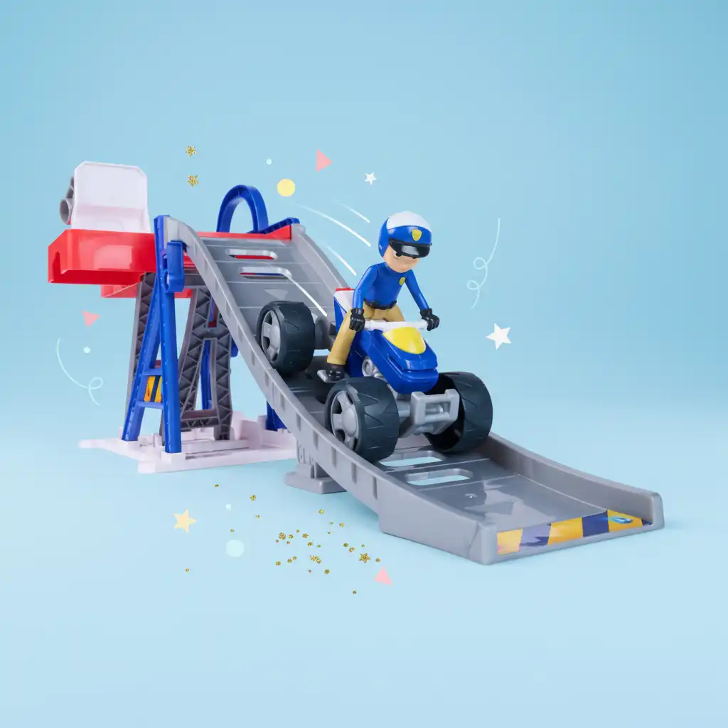 Ανακαλύψτε νέους τρόπους παιχνιδιού με τη μακριά ράμπα κατάβασης.