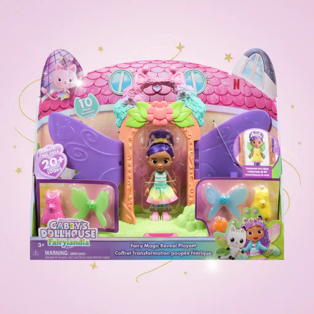 Λεπτομερές κούκλα Γκάμπι με μαγνητικά αξεσουάρ για εύκολο παιχνίδι.