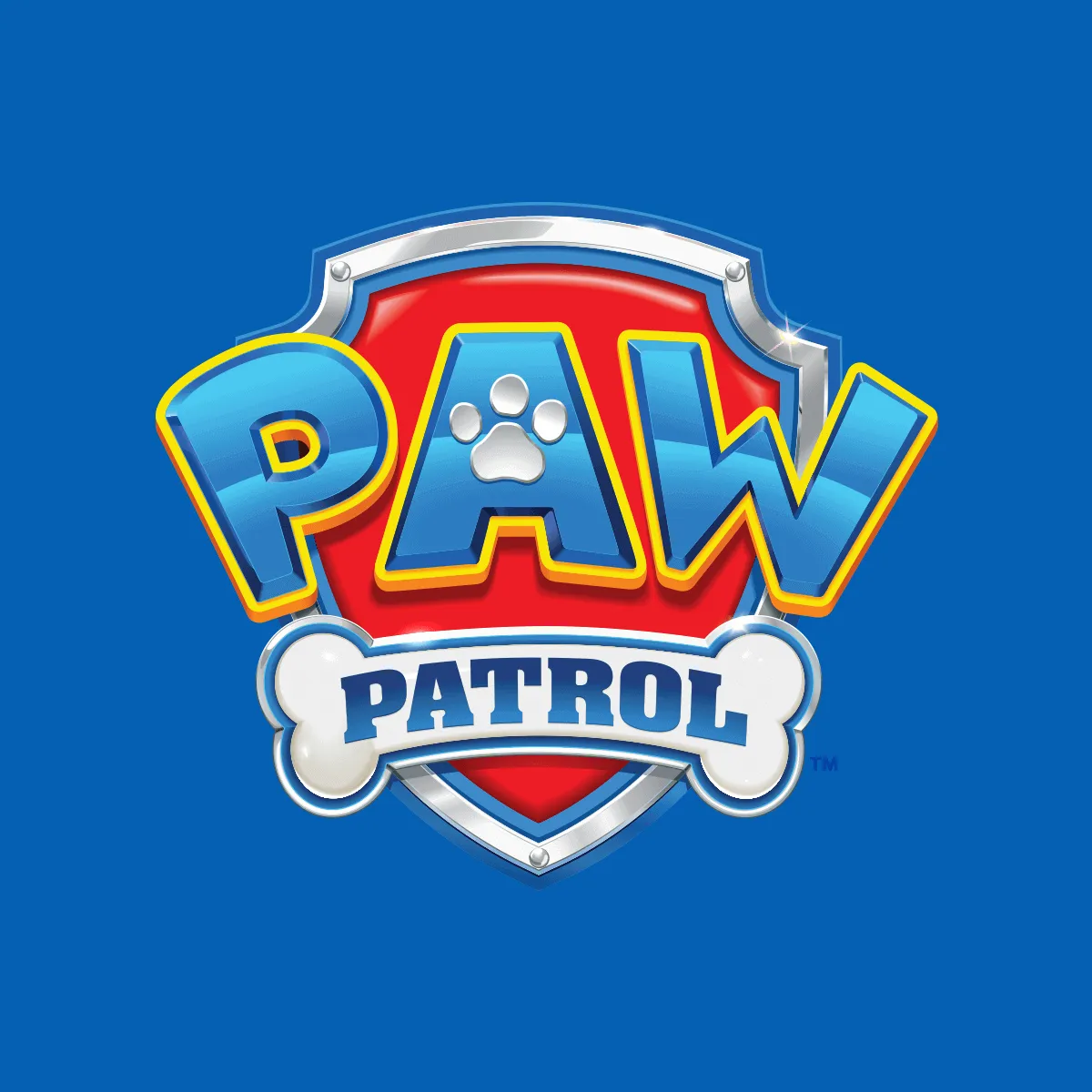 Επίσημο λογότυπο Paw Patrol The Dino Movie: φουσκωτός Μεγασαύρος